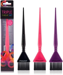 Framar Triple Threat Brush Set - Hajfestő ecset szett 3 részes színes (SKU:91012) főképe
